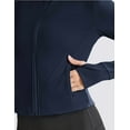 thumbnail image 4 of Pinspark Slim Fit Workout Athletic Jackets for Woman Thumb Holes Running Track Jacket Long Sleeve Gym Fitness Golf Tops with Zip Pockets, 4 of 8