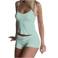 thumbnail image 2 of Miqool Pajama Sets for Women 2 Piece Sleeveless Cami Tops and Shorts Lounge Set Soft Sleepwear Cute Printed Pj Outfits, 2 of 7