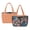 Butterfly Daisy Floral, variant on Wolf Forest Print Fashion Women’s Quilted Shoulder Bag, Reversible Large Tote Handbag with Side Pockets, Lightweight Top Handle Satchel for Travel, Work & Daily Use, Orange