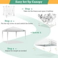 thumbnail image 6 of COBIZI 10x10 Pop Up Canopy Tent Without Sidewall, UPF 50+ Waterproof Outdoor Canopy, Instant Tent Portable Canopies Gazebo for Commercial Shade Party Backyard with 4 Sandbags(White), 6 of 6