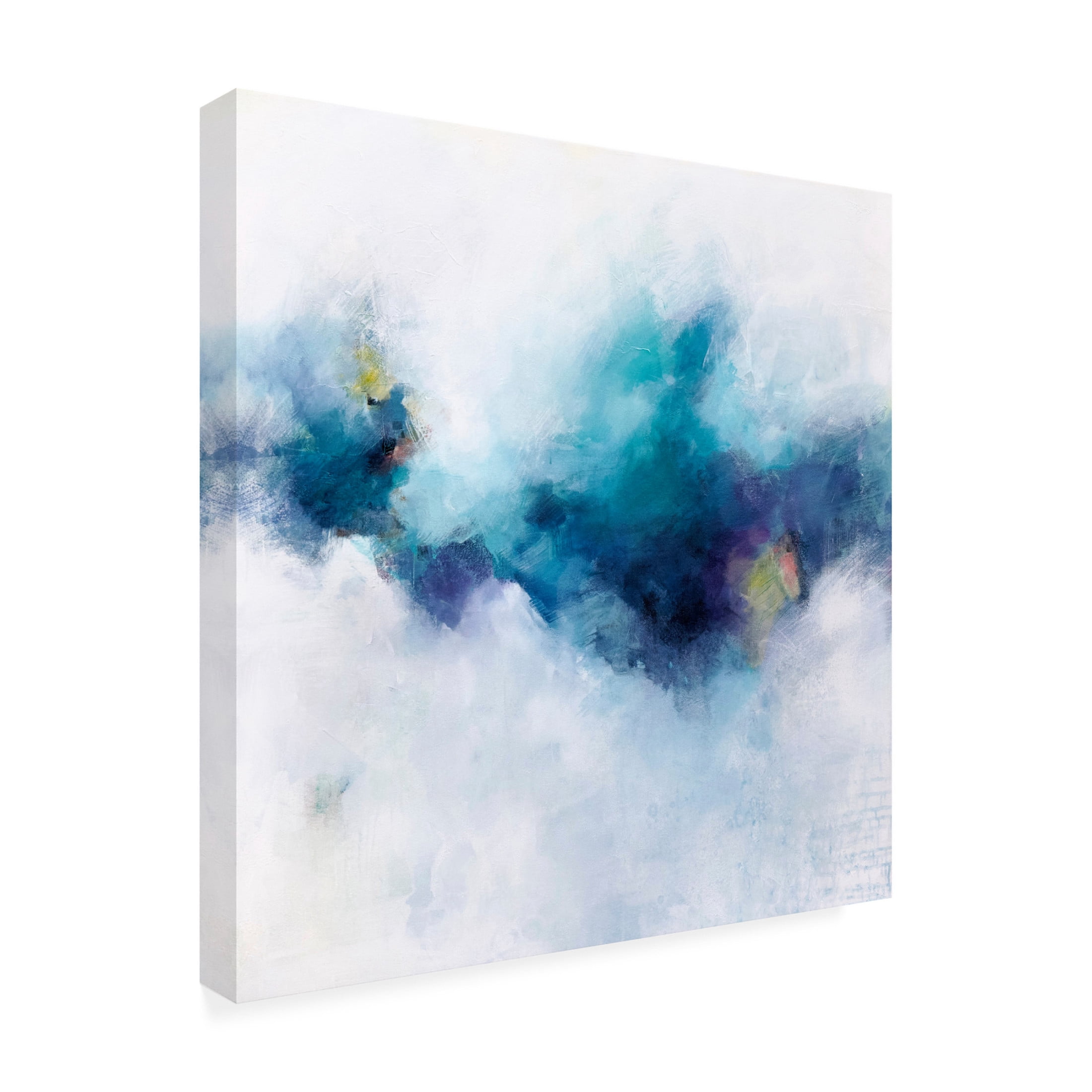 Canvas Wall Art - Karen Hale 'Blue Fusion 4' Wall Art for Living Room, Bedroom, or Office Décor by Trademark Fine Art - 18 x 18 Inches