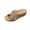Khaki, variant on DIVVce Crisscross Cutout Wedge Slide Sandals For Women Open Toe Slip On Comfort Stitched Casual Footwear