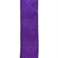 thumbnail image 2 of Christmas Flat Glitter Wired Edge Ribbon, 1-1/2-Inch, 10-Yard - Purple, 2 of 3