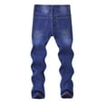 thumbnail image 4 of Kids Boy Jeans Skinny Fi Ripped Destroyed Blue Jeans Straight Leg Denim Jeans Boys Pants Size 5-6 Years, 4 of 9