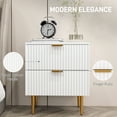 thumbnail image 4 of HOMCOM Nightstand, Bedside Table, Side End Table with 2 Drawers, White, 4 of 10
