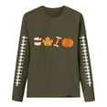 thumbnail image 4 of Kaprioy Fall Sweatshirt for Women Pumpkin Sweatshirt Pullover Tis Early Fall Fashion Season Sweater Football Shirt Halloween Long Sleeve Shirt Green, S, 4 of 4