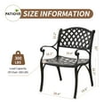 thumbnail image 2 of PATIO-IN 5 Piece Outdoor Patio Dining Set, Cast Aluminum Round Table and Chairs, Bronze, 2 of 7