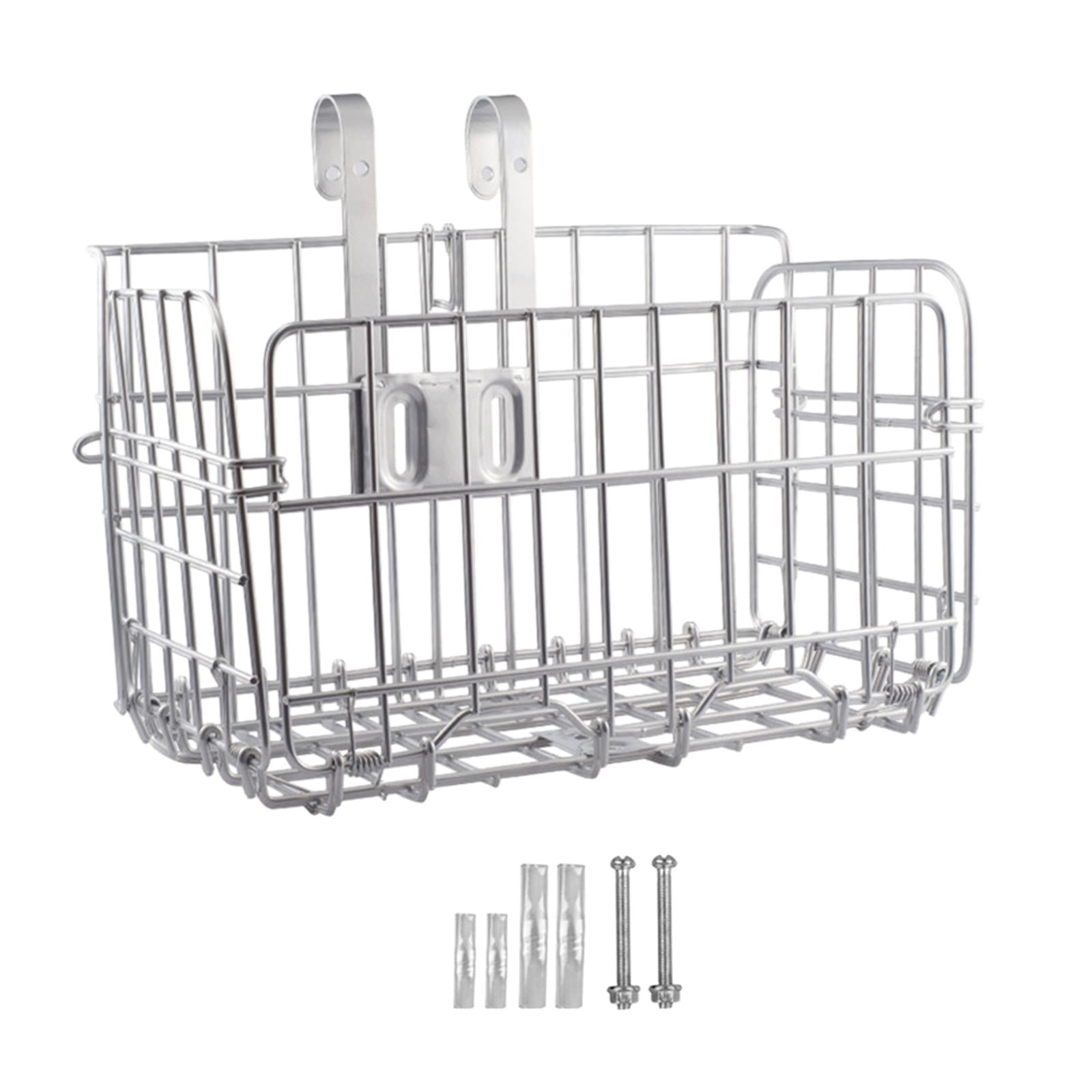 Folding Bike Front Basket Storage Easy Installation Bike Front Cargo Basket
