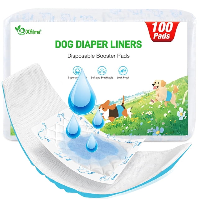Forros de pañales para perros Xfire, 100 unidades, para pañales para perros