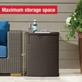 thumbnail image 4 of Rubbermaid Outdoor Upright Mini Deck Box, Mocha, 19.2 Gallon, 4 of 5
