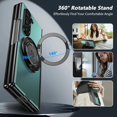 thumbnail image 4 of Magnetic for Samsung Galaxy Z Fold 6 Case with Ring Holder, [Hinge Protection] Built in Screen Protector & Camera Protection Slim Thin Hard PC Kickstand Shockproof Protective Case, Green, 4 of 13