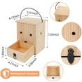 thumbnail image 2 of Trampas para abejas carpinteras Nameiec, paquete de 2, de madera para exterior, 2 of 6