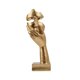 thumbnail image 2 of Estatua de arte facial para mujer, estatua coleccionable, figura de resina creativa Simple, artesanía para repisa de chimenea, escritorio, Dorado Soledad Escultura Dama Pensadora, 2 of 10