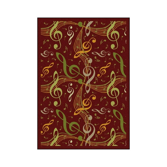 Virtuoso 3'10" x 5'4" Area Rug In Color Burgundy