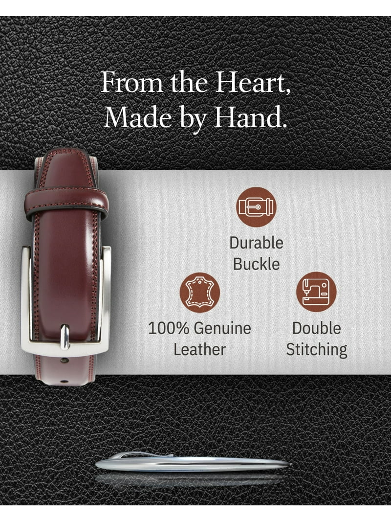 Genuine Leather Belt For Men | Access Denied Wine Red / 32