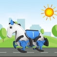 thumbnail image 4 of Juguete de energía solar que ensambla juguetes educativos con forma de animal Juguete de experimento de ciencia forma de caballo perfke coche de juguete de energía, 4 of 9