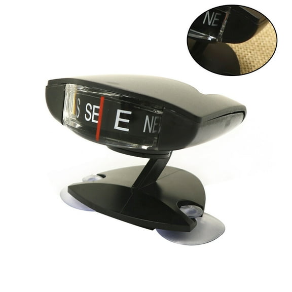 Niceauty Car Direction Guide Ball Mini Compass for Vehicle Mount Black 1Pcs