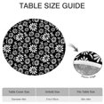 thumbnail image 6 of Floral Daisy Pattern Round Tablecloth with Elastic Edge, Easy Care Table Cover for Kitchen or Dining, Fits 44-52" Tables, 6 of 7