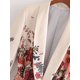 thumbnail image 4 of Conjunto de 2 piezas de chaqueta con estampado Floral para mujer, traje Retro con estampado de flores para oficina, chaqueta con cordones, abrigo, pantalones sueltos, novedad, 4 of 5