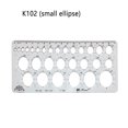 thumbnail image 4 of thinsony Échelle de Règle Transparente Règles Portables Outil de Mesure Multifonctions Modèle Cercle de Dessin Alimentation pour Charpentier École Petit Ovale, 4 of 7