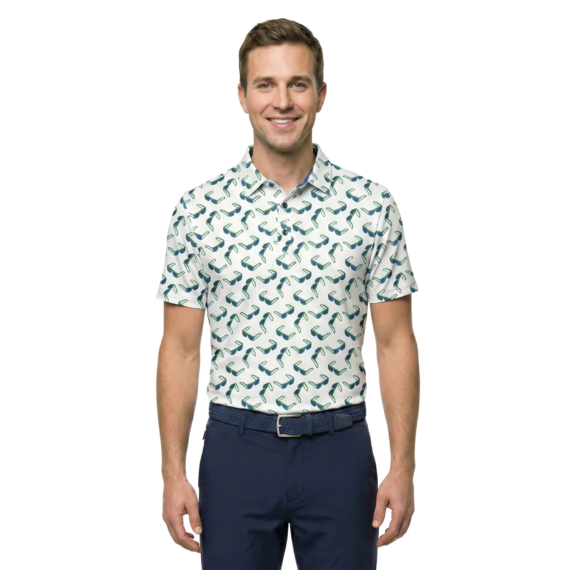 Birdie Bound Men's and Big & Tall Glasses Print Top, Sizes XS-4XLT
