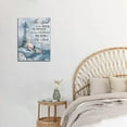 thumbnail image 3 of Ocean Lighthouse Wall Art Christian Psalm Bible Quotes Wall Decor Rustic Coastal Nautical Pictures Religious Motivational Canvas Prints Framed Modern Artwork For Living Room Bedroom Bathroom 12"x16", 3 of 6