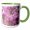 Green/White, variant on 3drose, Blooming Lilac Bush. Clusters of Beautiful Pink Flowers., 11oz Magic Transforming Mug