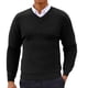thumbnail image 1 of pstuiky manga larga para hombre, Suéter de color sólido para hombre, cuello en V, manga larga, cubrecabezas, capa inferior, camisa Tops de hombre m, 1 of 5