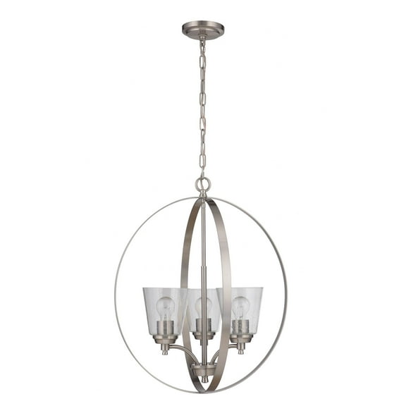 50233-BNK Craftmade Lighting Tyler - Three Light Foyer in Transitional Style - 21 inches wide by 25.25 inches high-Brushed Polished Nickel