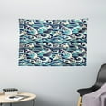 thumbnail image 1 of Nautical Decor Tapestry, Traditional Oriental Style Ocean Waves Pattern with Foam and Splashes Print, Wall Hanging for Bedroom Living Room Dorm Decor, 60W X 40L Inches, Blue White, by Ambesonne, 1 of 2