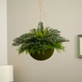 thumbnail image 3 of Nearly Natural 13" Cycas Artificial Plant in Mossy Hanging Basket (Indoor/Outdoor), Green, 3 of 3