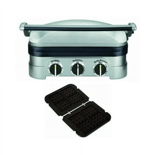 Cuisinart Griddler Elite 240 sq. in. Brushed Stainless Steel Non-Stick Indoor  Grill GR-300WSP1 - The Home Depot