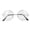 Silver, variant on NFTIGB Vintage Style Clear Lens Eyeglasses Unisex Metal Frame Round Glasses, Silver, 5 inches / 12.7 cm