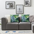 thumbnail image 3 of Acheng Tropical Leaves Pillow Covers Set of 2 Summer Blue Green Palm Leaf Decorative Throw Pillow Covers Hawaiian Banana Outdoor Cushion Covers for Dining Bedroom Home Couch Sofa Patio White, 3 of 6