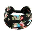 thumbnail image 3 of Black Wide Elastic Hair Bands Polyester Soft Hair Wraps African Head Scarf Fashion Turban Hairband Large Scarf Headband For Women’s Hair Accessories One Size, 3 of 3