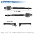 thumbnail image 5 of 4pcs Front Inner Outer Tie Rod Ends Kit Suspension Steering Tie Rod End for Suzuki Swift+ Drag Link, 5 of 7