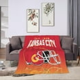 thumbnail image 4 of Kansas City Flannel Throw Blanket Gifts for Men Women Youth Fans Decorative Football Style Travel Blanket for Decor Sofa Bed, 50" x 60, 4 of 6