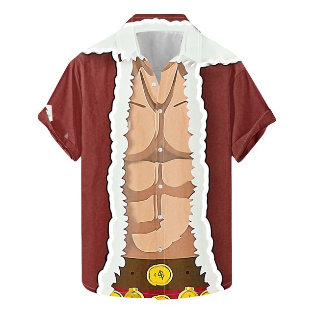 Camisas de Manga Larga para Hombres, Botón de Impresión Blusa de Cuello, Camisa de Poliéster de Moda Casual