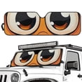 thumbnail image 2 of Yuyamidu Cute Eyes Windshield Sun Shade for Jeep Wrangler, Front Window Sunshade Compatible with Jeep Wrangler TJ JK JL & Gladiator JT 2/4 Door, 2 of 7