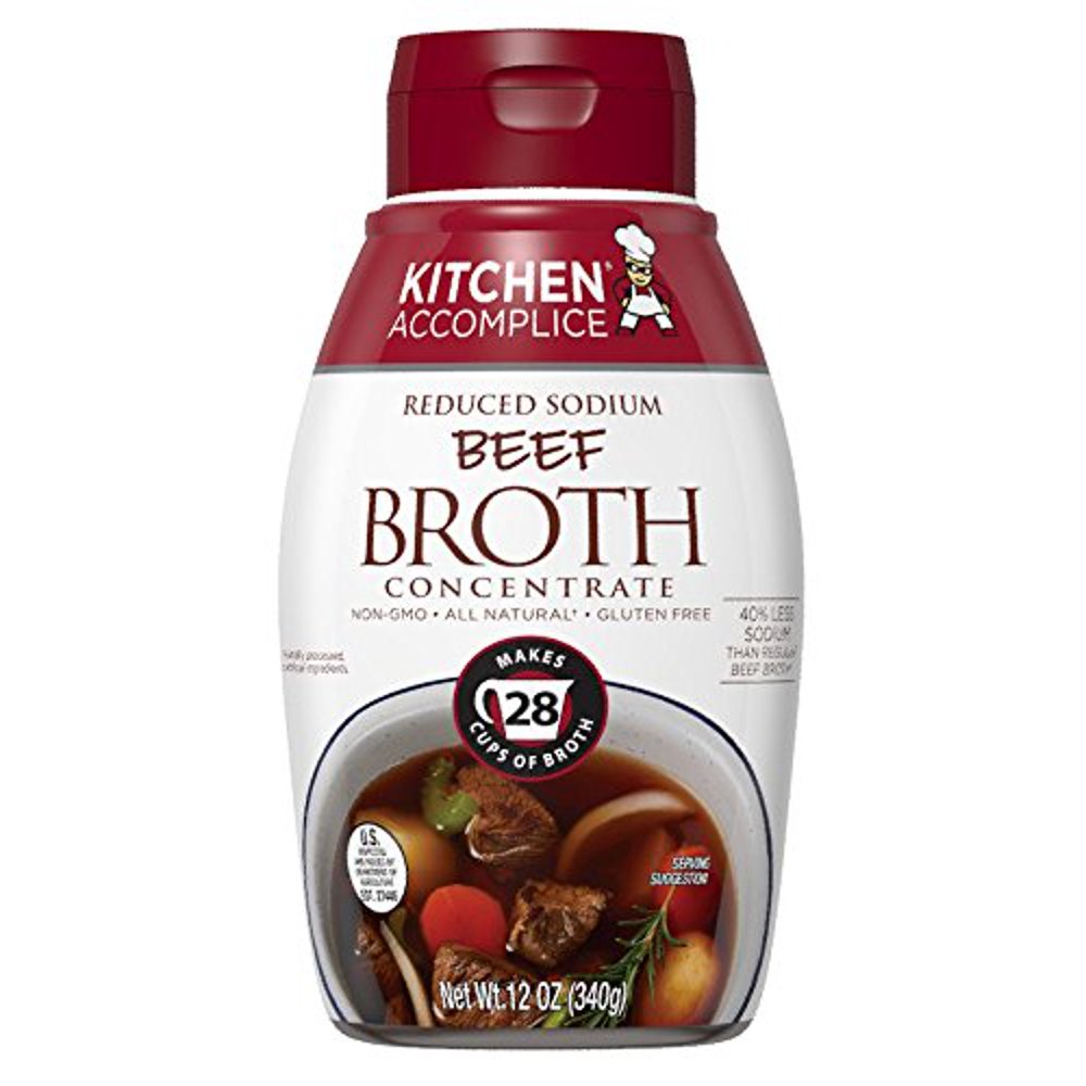 Kitchen Reduced Sodium Beef Broth Concentrate, 12 Ounce