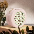 thumbnail image 6 of Yiaed Cute Bear Print Travel Jewelry Case Bridesmaid Gift Boxes Jewelry Travel Organizer Small Round Jewelry Box Mini Storage-Pink, 6 of 7