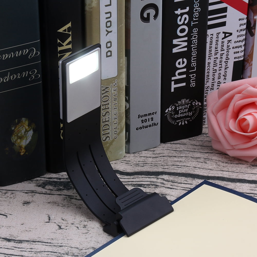 Ultrathin LED Book Light Dimmable Reading Light USB Rechargeable Light 4-Level Adjustable Brightness Flexible Reading Lamp Clip On for Book Ipad and More
