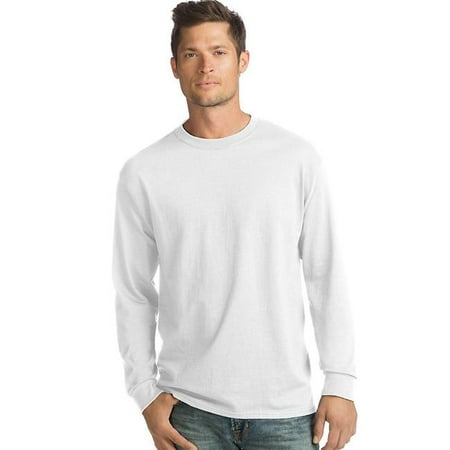 hanes sleeve shirt comfortsoft pack mens shirts extra walmart