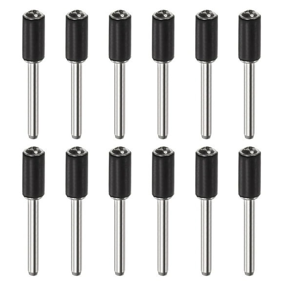 12 Packs 1/4 Inch Sanding Drum Rubber Mandrels 1/8 inch Shank Sanding Sleeve Holder for Drum Sander Rotary Grinder