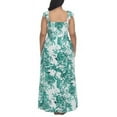 thumbnail image 3 of Raviya Womens Plus Floral Print Summer Cover-Up Green 2X New, 3 of 3