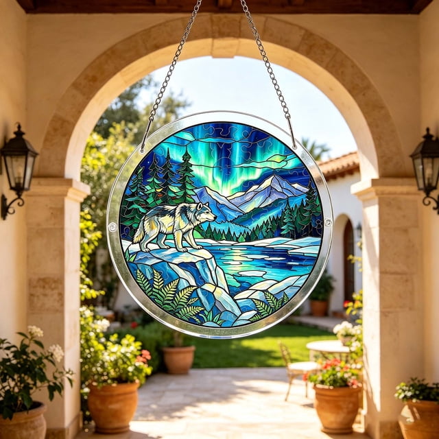 2dAcrylic Puzzle Adult DIY Kit Stained Glass Window Decor Home Decor Acrylic Puzzle Pendant Sunshade Window Hanging Plates
