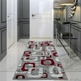 thumbnail image 1 of Lbaiet SL425R26 Red Emberly Geometric 2 x 6 ft. Runner Rug, Red, Gray & White, 1 of 6