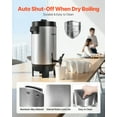 thumbnail image 3 of VEVOR Commercial Coffee Urn, 40 Cup 203oz Hot Beverage Dispenser with Dripless Faucet, 1090W Quick-Brewing Coffee Maker, Automatic Temperature Control, for Catering, Party, Church & Restaurant, 3 of 9