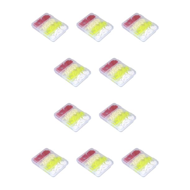 Naiovety 50 piezas de artesanía exquisita y señuelos de pesca artificiales de gran dureza hechos de silicona suave como se muestra como se muestra 10Conjunto