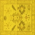 thumbnail image 1 of Ahgly Company Machine Washable Indoor Square Oriental Yellow Traditional Area Rugs, 8' Square, 1 of 4
